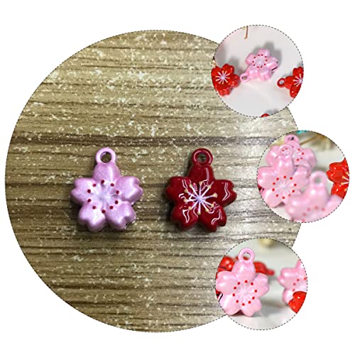 BESTonZON 5 Stück Teiliges Kirschblütenform Haustierglocken Zubehör für DIY Dekoration für Hunde und Katzen Vielseitig Einsetzbar als Handtaschen oder Handyanhänger Rosa von BESTonZON