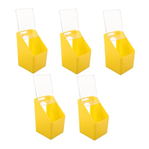 BESTonZON 5 Stück Teiliges Kunststoff Hänge-futterhaus mit Deckel Einloch Futterbox für Tauben Wellensittiche Wachteln Stabiler Käfighalter Langlebiger Vogel Futter Wasserspender für BESTonZON 5 Stück Teiliges Kunststoff Hänge-futterhaus mit Deckel Einloch Futterbox für Tauben Wellensittiche Wachteln Stabiler Käfighalter Langlebiger Vogel Futter Wasserspender für von BESTonZON