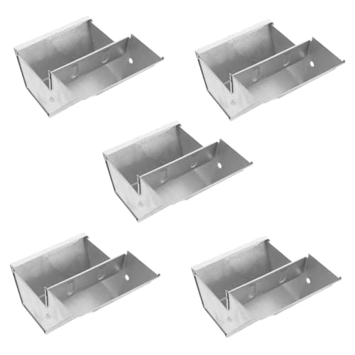 BESTonZON 5 Stück Teiliges Metall-Kleintier-Futterspender- Großer Futterbehälter Stabile Befestigung Vielseitig für Kaninchen Meerschweinchen Chinchillas Einfache Installation und Reinigung von BESTonZON