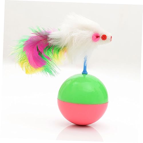 BESTonZON 5 Stück Teiliges Plüsch Mäuse Wackelspielzeug Tumbler Interaktives Katzenspielzeug Cartoon Design Langlebig Sicher für Zuhause und Geschäft zur Spielerischen Katzenförderung von BESTonZON