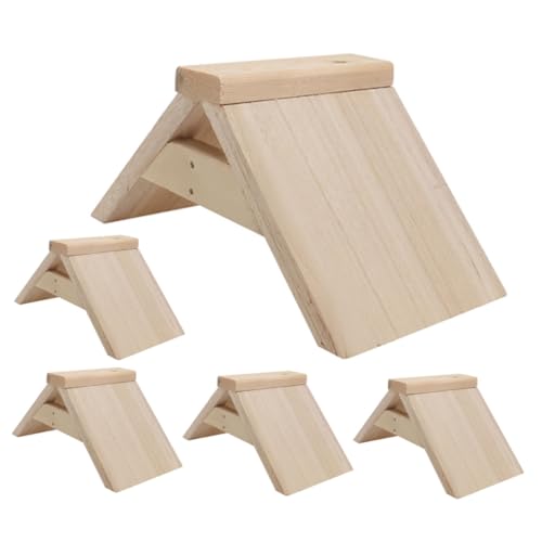 BESTonZON 5 Stück Teiliges Vogelspielzeug Holz Sitzstange für Papageien und Tauben Natürliches Trainings und Knabber Sicherer Standplatz für Hühner und Vögel im Käfig von BESTonZON