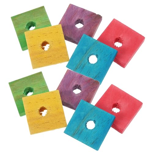 BESTonZON 50stücke Spielzeug Für Papageien Aus Holzclips DIY-vogelspielzeug Zum Kauen Beißspielzeug Für Nymphensittiche Sittiche Und Kleine Vögel Gemischte Farben von BESTonZON