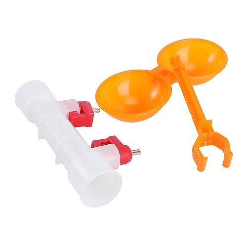 BESTonZON Hühnerwasserspender 5 Stück Automatische Tränke für Hühner Doppel Hängebecher Sicher Hohe Dichte Einfach zu Reinigen für Geflügel und Hühnerstall von BESTonZON