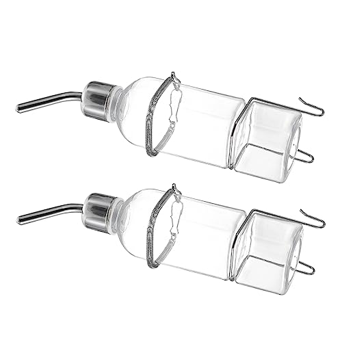 BESTonZON 6 Stck Hängende Kaninchen Trinkflasche aus Bruchsicherem Kunststoff Auslaufsicherer Haustier Wasserspender mit Rollender Kugel Leicht zu Reinigen und Sicher für Kleine Nager von BESTonZON
