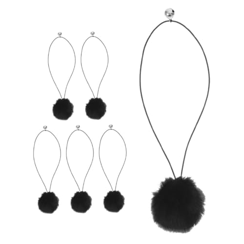 BESTonZON 6 Stück Ersatzball für Kratzbäume für Katzen Kratzbäume hängendes Ballspielzeug Ersatzballspielzeug für Katzen Kugeln des Jute -Seils Katzenbaum-Hängespielzeug Plüsch Schwarz von BESTonZON