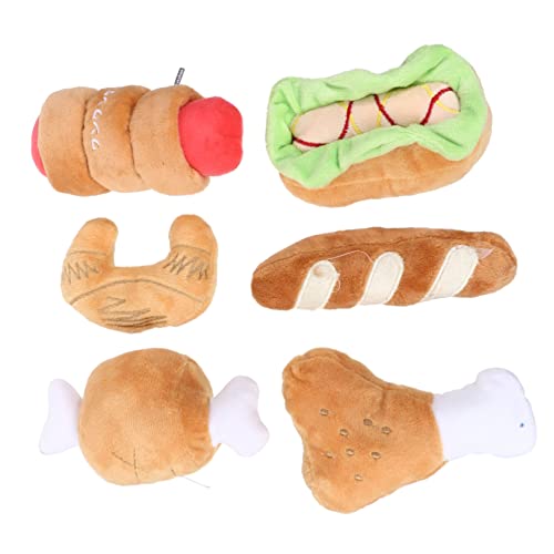 BESTonZON 6 Stück Plüschtiere für Haustiere Welpe Hund quietschend Klicker Spaniel Katzen cat Toys katzenspielzeig katzenspielzeug Haustier Lernspielzeug für Haustiere von BESTonZON
