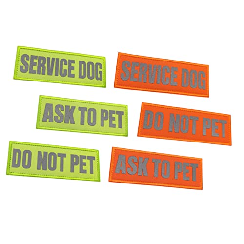 BESTonZON 6 Stück Reflektierende Service Hund Patches für Hundegeschirr Selbstklebende Nachtsicht Aufnäher Hunde Abzeichen für Einsatz und Training BESTonZON 6 Stück Reflektierende Service Hund Patches für Hundegeschirr Selbstklebende Nachtsicht Aufnäher Hunde Abzeichen für Einsatz und Training von BESTonZON