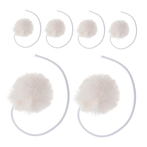 BESTonZON 6 Stück Teiliges Katzenspielzeug Ersatzball mit Glocke für Kratzbaum Katzenbaum Robustes Sicherheitsgeprüftes Indoor Interaktives Kätzchenspiel Beige von BESTonZON