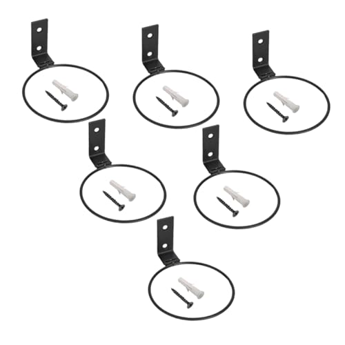 BESTonZON 6 Stück Wandmontierte Pflanzringe Robuste Pflanzenhalterung für und Außenbereich Eleganter Schwarzer Metall Pflanzenring für Balkon und Garten BESTonZON 6 Stück Wandmontierte Pflanzringe Robuste Pflanzenhalterung für und Außenbereich Eleganter Schwarzer Metall Pflanzenring für Balkon und Garten von BESTonZON