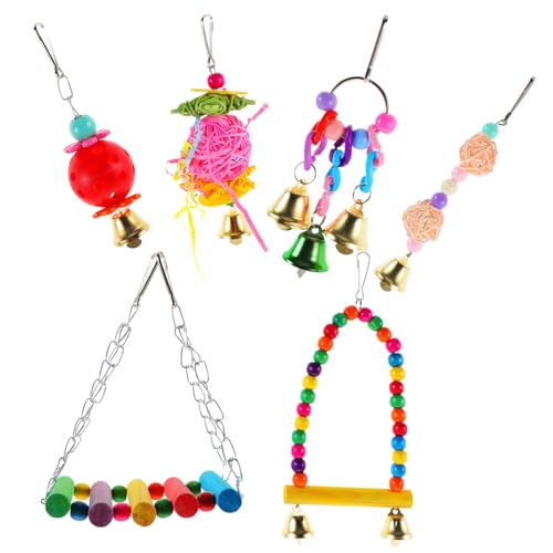 BESTonZON 6stücke Teiliges Kauspielzeug Für Papageien Farbenfrohe Schaukeln Und Spielzeuge Für Nymphensittiche Wellensittiche Und Ähnliche Vögel Und Knabbern BESTonZON 6stücke Teiliges Kauspielzeug Für Papageien Farbenfrohe Schaukeln Und Spielzeuge Für Nymphensittiche Wellensittiche Und Ähnliche Vögel Und Knabbern von BESTonZON