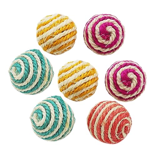 BESTonZON 7 Stück Sisalkugel Kratzspielzeug für Katzen Ball Kätzchen Sisal kratzen katzenspielzeug kratzen Katzen beschäftigungsspielzeug Zubehör für Katzenspielzeug Katzen-Teaser- BESTonZON 7 Stück Sisalkugel Kratzspielzeug für Katzen Ball Kätzchen Sisal kratzen katzenspielzeug kratzen Katzen beschäftigungsspielzeug Zubehör für Katzenspielzeug Katzen-Teaser- von BESTonZON