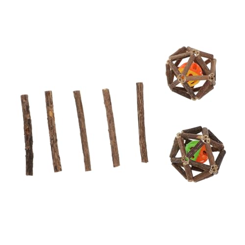 BESTonZON 7 Stück Teiliges Katzen kauspielzeug aus Holz Interaktive Katzenspielstäbchen zur Zahnpflege Langlebige Kauspielsticks für Kätzchen Fördert Spielspaß und Zahnreinigung für Kleine von BESTonZON