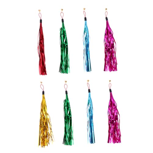 BESTonZON 8 Stück Teiliges Katzenspielzeug Ersatzköpfe mit Glocken Quasten Katzenangel Aufsatz Interaktives Cat Teaser Stick Zubehör Bunte Farben Geräuschaktiv Fördert Zufällige Farbe BESTonZON 8 Stück Teiliges Katzenspielzeug Ersatzköpfe mit Glocken Quasten Katzenangel Aufsatz Interaktives Cat Teaser Stick Zubehör Bunte Farben Geräuschaktiv Fördert Zufällige Farbe von BESTonZON