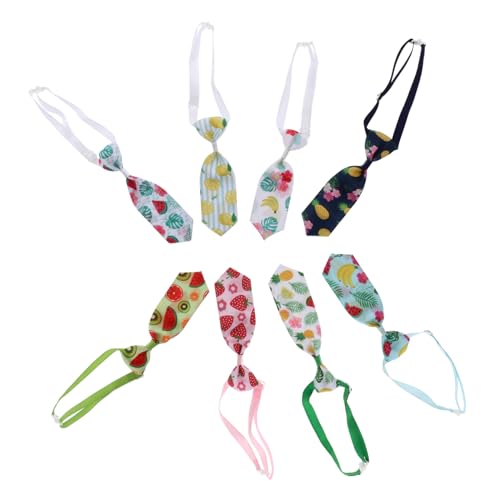 BESTonZON 8 Stück Teiliges Verstellbares Haustier Halsband mit Sommer Fruchtmuster Atmungsaktive Hund und Katzenkrawatte für Party Modisch Langlebig und Komfortabel für Besondere Anlässe von BESTonZON