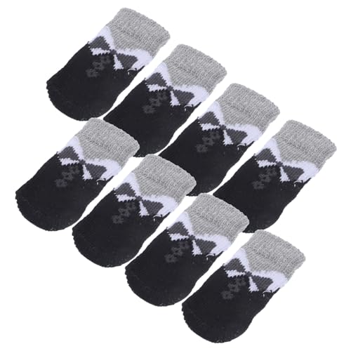 BESTonZON 8Stücke rutschfeste Haustiersocken Pfotenschutz für Katzen Langlebige Polyester mit Rutschfester für Kleine Mittlere und Große BESTonZON 8Stücke rutschfeste Haustiersocken Pfotenschutz für Katzen Langlebige Polyester mit Rutschfester für Kleine Mittlere und Große von BESTonZON