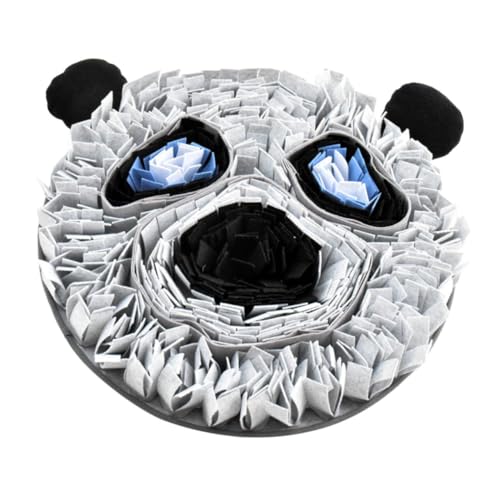 BESTonZON Adorable Panda Shaped Snuffle Mat für Haustiere rutschfeste Futtermatte mit Langlebigem Material Interaktives Suchspielzeug zur Beschäftigung und Stressreduktion bei Hunden und von BESTonZON