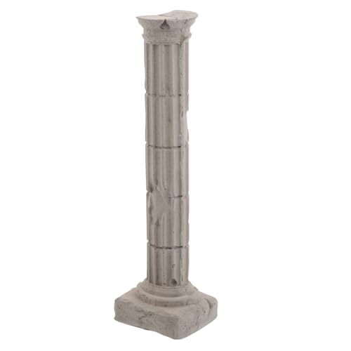 BESTonZON Antike Ruinensäule aus römischer Säule, Aquarium-Dekoration für Aquarien – römische Säulenornament aus Zement für Süß- und Salzwasseraquarien von BESTonZON