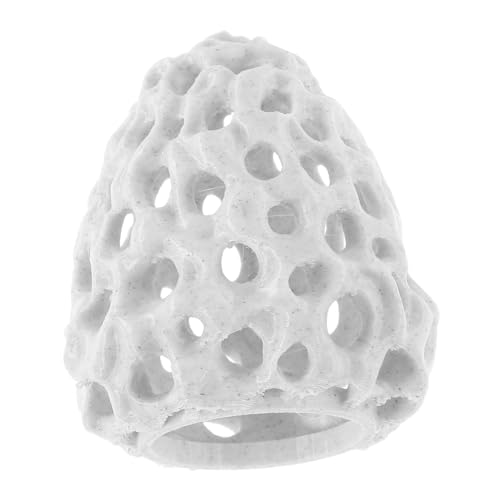 BESTonZON Aquarium Garnelenversteck Hohle Kuppel mit Löchern Simulation Korallenstein Versteck für Garnelen und Betta Saugnapf Befestigung Vielseitige Fischbecken Dekoration und von BESTonZON
