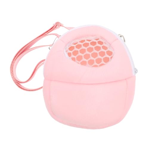 BESTonZON Atmungsaktive Hamster Tragetasche mit Schultergurt Haustiertasche für Hamster Meerschweinchen und Andere Kleintiere für Ausflüge und Reisen Kleines und Bequemes von BESTonZON