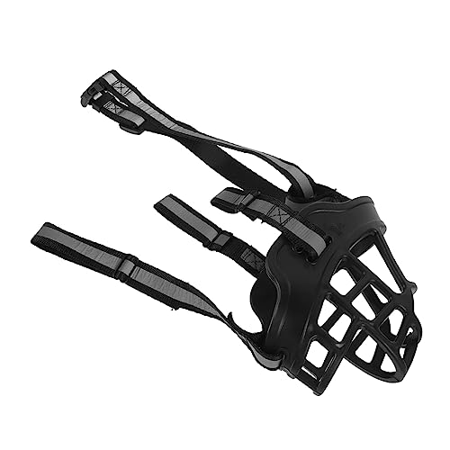 BESTonZON Atmungsaktive Hundemaulschützer Für Kleine Und Große Bell Maske Mit Verstärkten Seiten Für Welpen Und Erwachsene Reflektierendes Design von BESTonZON