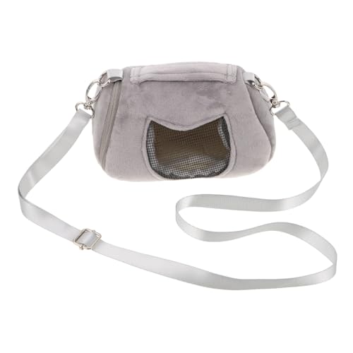 BESTonZON Atmungsaktive Kleine Haustier-transporttasche mit Flachem Boden Tragbare Hamster Meerschweinchen-Reisetasche Sicherer Reißverschluss Schultertasche für Außeneinsätze Geeignet für von BESTonZON