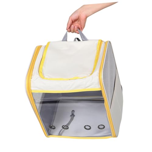 BESTonZON Atmungsaktiver Faltbarer Katzen und Hundeträger Rucksack mit Doppelt Gepolsterten Schultergurten Atmungsaktivem Netzgewebe Faltbar für Kleine Hunde Katzen Outdoor Camping Reisen von BESTonZON