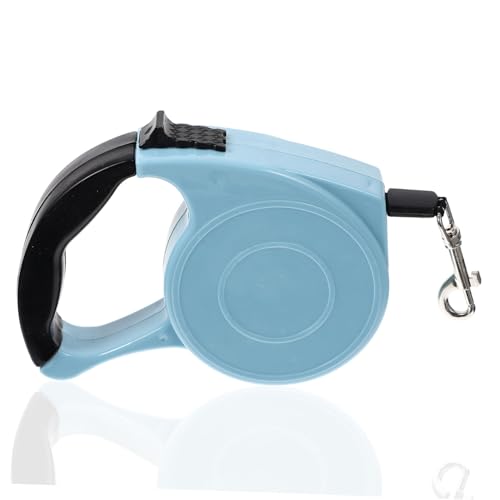 BESTonZON Automatische Einziehbare Hundeleine für Kleine und Mittlere Hunde Verstellbare Multifunktionale Laufleine mit Robustem Geflochtenem Seil Ergonomischer Griff für im Freien Blau von BESTonZON