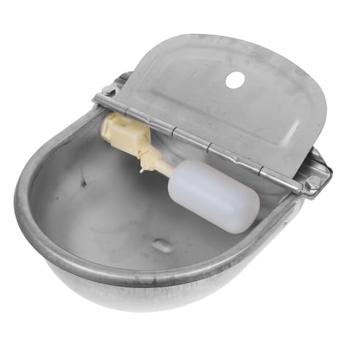 BESTonZON Automatischer Edelstahl Tränkeautomat mit Schwimmerventil Großer Wasserspeicher Automatische Wasserversorgung für Schweine Schafe Ziegen Pferde Vielseitige Nutztiertränke von BESTonZON