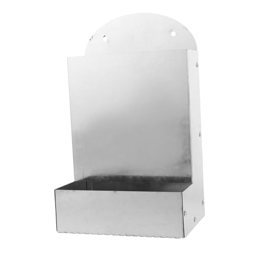 BESTonZON Automatischer Geflügelfutterautomat Hühnergrithalter Hühnerfutterautomat Für Den Hinterhof Metall Geflügelfutterautomat Automatischer Futterautomat Für Hühner Hühnerstall von BESTonZON