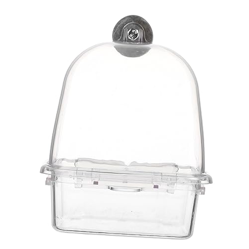 BESTonZON Automatischer Vogel Futterspender für Käfige Transparente Futterstation aus Hochwertigem Material Zubehör für Papageien und Sittiche Einfache Handhabung von BESTonZON
