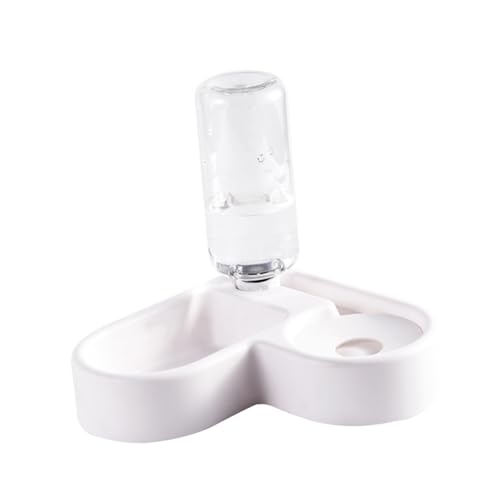BESTonZON Automatischer Wasserspender für Haustiere Weiß Auslaufsicherer Trinknapf mit Stabilem Design Sicherem Material und rutschfest für Katzen und Hunde Praktischer Futter und von BESTonZON