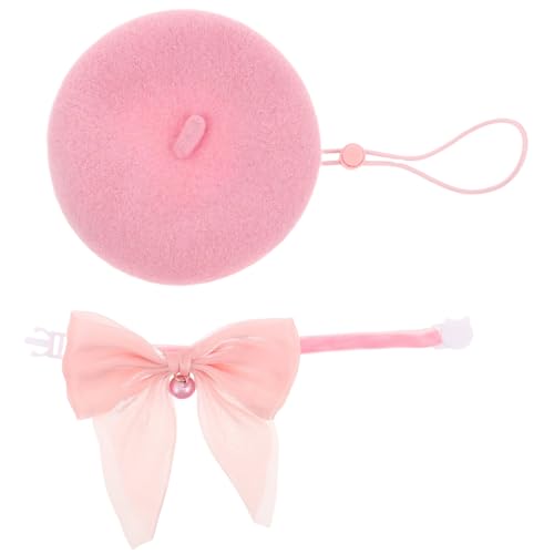 BESTonZON Baskenmütze und Schleifen-Hundehalsband mit Glocke für kleine Hunde Modisches Haustier-Set für Outdoor Festtage und Alltag Leicht zu Reinigen Sicherer Begleiter BESTonZON Baskenmütze und Schleifen-Hundehalsband mit Glocke für kleine Hunde Modisches Haustier-Set für Outdoor Festtage und Alltag Leicht zu Reinigen Sicherer Begleiter von BESTonZON