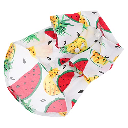 BESTonZON Bequeme Haustierkleidung Sonnenschutz Hundeshirt Für Welpen Leichtes Und Atmungsaktives Shirt Für Sommeraktivitäten Weiße Wassermelone von BESTonZON