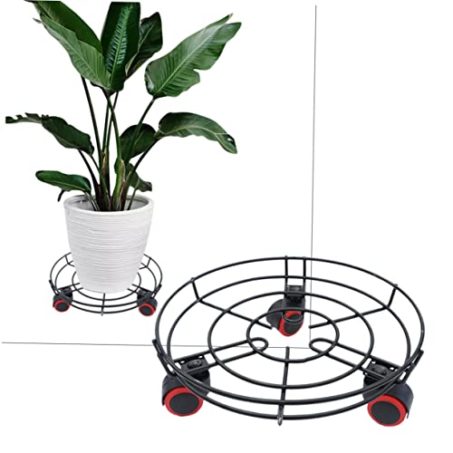 BESTonZON Beweglicher Blumenständer Balkon Pflanzenständer Pflanzenwagen Mit Rädern Pflanzgefäßsockel Mit Rädern Pflanzenständer Für Den Innenbereich Pflanzenständer Für Den Innenbereich von BESTonZON