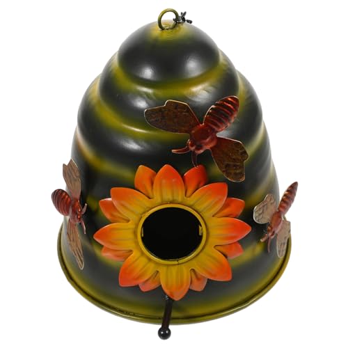 BESTonZON Hängendes Vogelhaus Für Außenbereich Kreative Bienendekoration Für Garten Und Terrasse Wetterfest Und Langlebig Für Vögel Gartendeko von BESTonZON