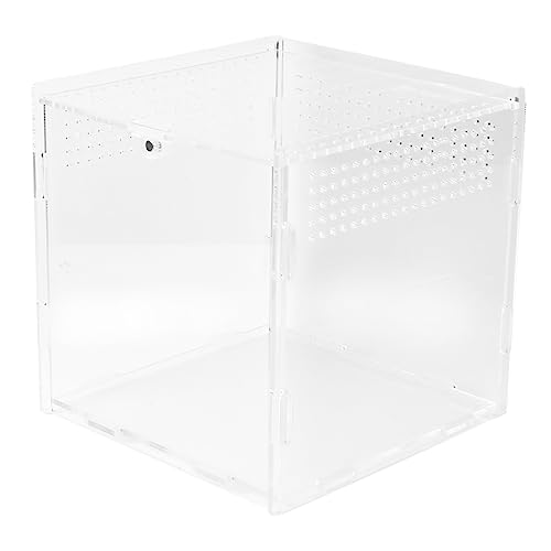 BESTonZON Box Pet Box Terrarium Fütterung Reptil Gehäuse Eidechsen Zucht Container Schlange Acryl von BESTonZON
