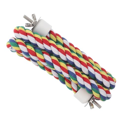 BESTonZON Bunte Baumwoll Kletterleine für Vögel Verstellbare Sitzstange für Papageien Wellensittiche und Kleine Vögel Robustes Vogelkäfig Zubehör für Freies Klettern und von BESTonZON