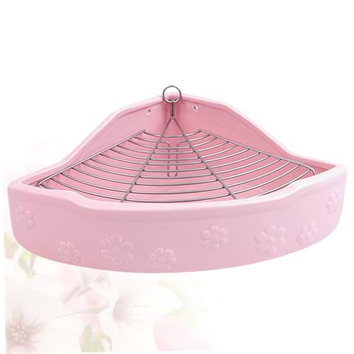 BESTonZON Bunte Keramik Kleintier Toilette für Kaninchen und Meerschweinchen Anti bissfest Kippsicher Leicht zu Reinigen Langlebiges Material Geeignet für Haustiertraining und Hygienische von BESTonZON