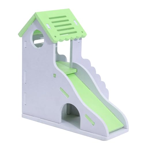 BESTonZON Buntes Hamsterhaus aus Langlebigem Material mit Tür und Rundloch Bewegliches Haustierspielzeug für Hamster Mäuse und Kleine Igel Abnehmbares Nest zum Schlafen und Verstecken von BESTonZON