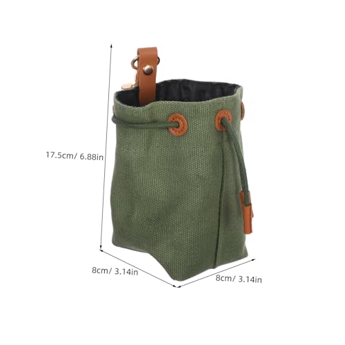BESTonZON Canvas Dog Treat Pouch Kleiner Snackbeutel mit Beschichtung Leckerli Aufbewahrung Beutel Für Outdoor Training und Haustier Futteraufbewahrung von BESTonZON