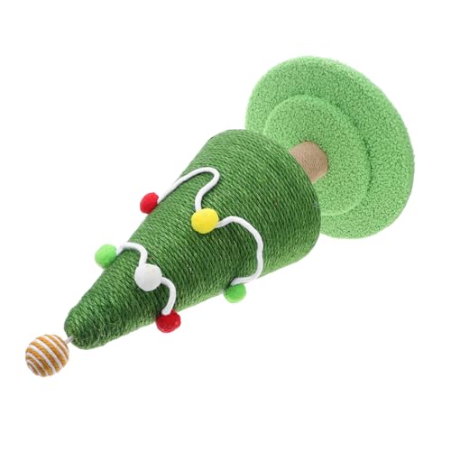 BESTonZON Cat Scratching Post Weihnachtsbaum Design Hoch Natürlicher Sisal Kratzbaum mit Bunter Pompom Für Katzen Kletter und Kratzspaß Weihnachten BESTonZON Cat Scratching Post Weihnachtsbaum Design Hoch Natürlicher Sisal Kratzbaum mit Bunter Pompom Für Katzen Kletter und Kratzspaß Weihnachten von BESTonZON