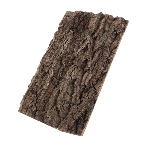 BESTonZON Dekobrett aus Rinde Aquarium rückwand Reptiliengehege-Hintergrundkork Wandkriechender Gecko Mauereidechse Kletterwand Gecko Kork-Hintergründe Aquarium Höhle Kork Log hölzern Coffee von BESTonZON