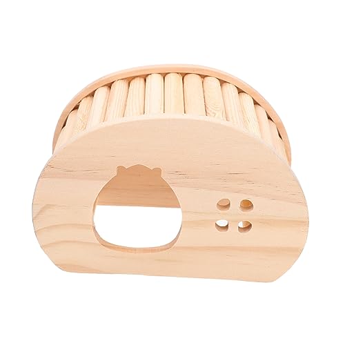 BESTonZON Dekorative Hamsterhütte Aus Holz Versteckspielzeug Für Hamster Sicheres Hideaway Nest Mit Treppe Für Kleintiere Hamsterversorgung Und Gemütlichen Rückzugsort von BESTonZON
