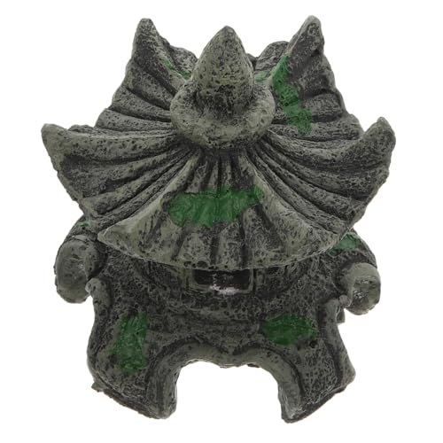 BESTonZON Dekoratives Aquarium Ornament Asiatischer Pavillon aus Resin Landschaftsdekoration für Aquarien Sicher für Süß und Bietet Sicheren Rückzugsort für Fische von BESTonZON