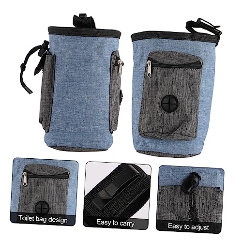 BESTonZON Dog Treat Training Tasche mit Verstellbarem Taillengurt Große Kapazität für Snacks und Praktische Hundetasche für Welpen und Gehorsamkeitstraining für Unterwegs Blau von BESTonZON