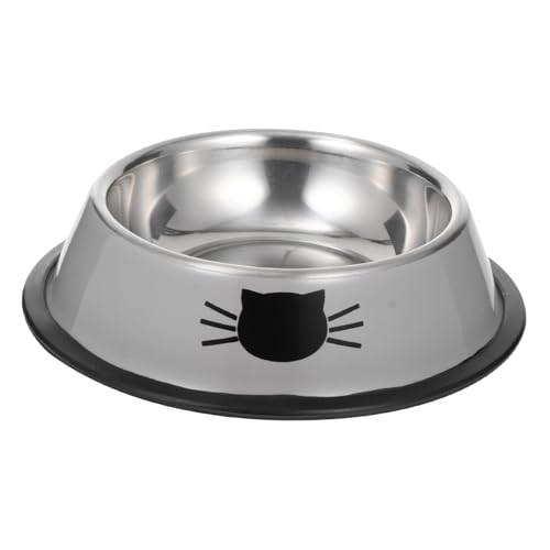 BESTonZON Edelstahl Haustiernapf Dickwandig rutschfest Futternapf und Wasserschale für Welpen und Katzen Langlebig Komfortabel Stilvolles Design Geeignet für Haustierfutter und Wasser von BESTonZON