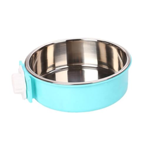 BESTonZON Edelstahl Katzen Hunde Napf Groß Kapazität Kippsicher Abnehmbar Praktische Hängeschale für Futter und Wasser Bissfestes Abs Anti überlauf Design für Komfortables Füttern von BESTonZON
