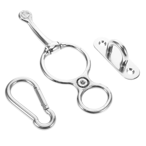 BESTonZON Edelstahlkabelbaum Pferdegebiss Pferdekessel Teile für Pferdeanhänger Krawattenblocker für Pferde Anbinderinge für Pferdeanhänger Rostfreier Stahl Silver von BESTonZON