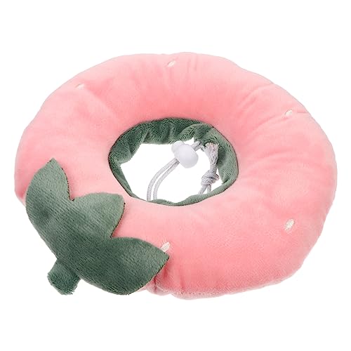 BESTonZON Elisabeth Kreis Körperpflege Erholung Katzenhalsbänder Kleiner Katzenkragen Haustier Nach Krapfen Schild Name Nacken Kätzchen-Kragen Zapfen Katze Pp Baumwolle Rosa von BESTonZON