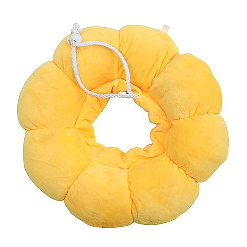 BESTonZON Elisabeth Kreis für Katzen Genesung der Katze Katzenhalsbänder Kragen Haustier wundheilung pet Supplies Katzen Kätzchen Katzen-Erholungskegel PP Baumwolle Yellow von BESTonZON